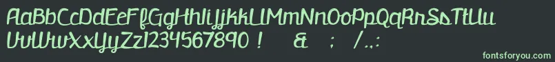 Шрифт retrofitted – зелёные шрифты на чёрном фоне