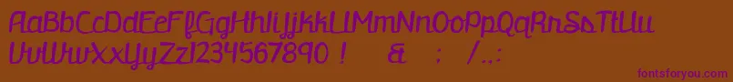 Шрифт retrofitted – фиолетовые шрифты на коричневом фоне