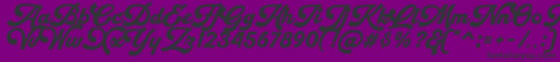 fuente Retrofunk Script Personal Use – Fuentes Negras Sobre Fondo Morado