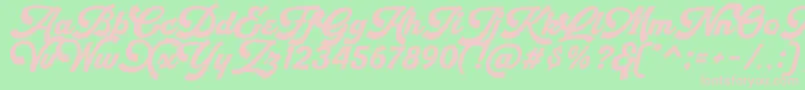 fuente Retrofunk Script Personal Use – Fuentes Rosadas Sobre Fondo Verde