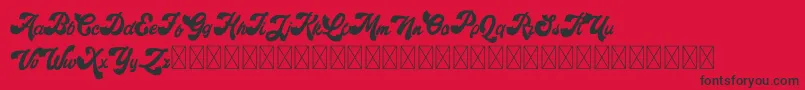 Retroholic Demo Font – Black Fonts on Red Background