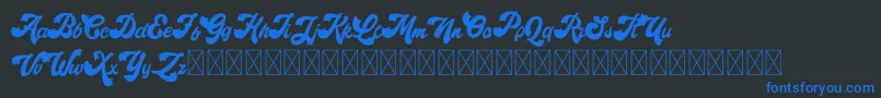 Retroholic Demo Font – Blue Fonts on Black Background