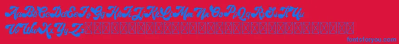 Retroholic Demo Font – Blue Fonts on Red Background