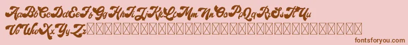 Retroholic Demo Font – Brown Fonts on Pink Background