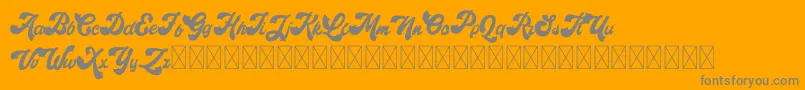 Retroholic Demo Font – Gray Fonts on Orange Background