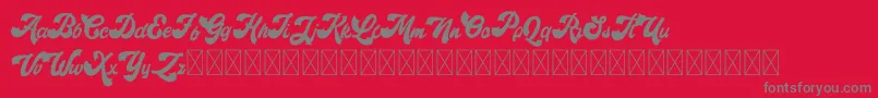 Retroholic Demo-Schriftart – Graue Schriften auf rotem Hintergrund