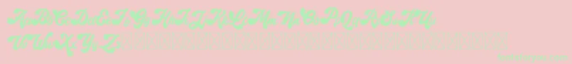 Retroholic Demo Font – Green Fonts on Pink Background