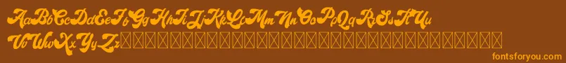 Retroholic Demo Font – Orange Fonts on Brown Background