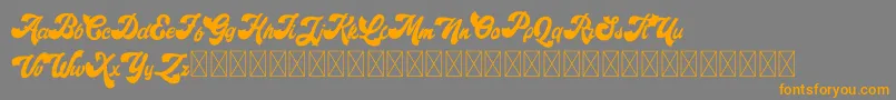 Retroholic Demo Font – Orange Fonts on Gray Background