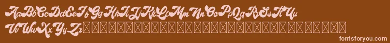 Retroholic Demo Font – Pink Fonts on Brown Background