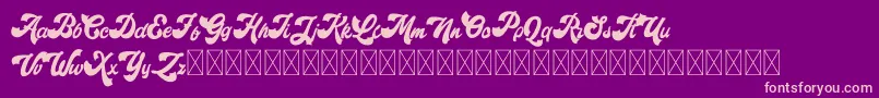 Retroholic Demo Font – Pink Fonts on Purple Background