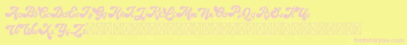 Retroholic Demo Font – Pink Fonts on Yellow Background