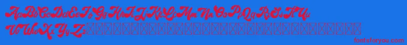 Retroholic Demo Font – Red Fonts on Blue Background
