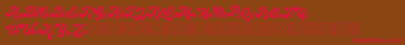 Retroholic Demo Font – Red Fonts on Brown Background