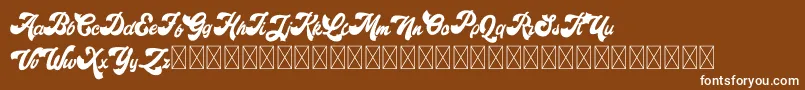 Retroholic Demo Font – White Fonts on Brown Background