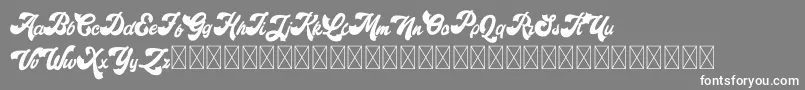 Retroholic Demo-Schriftart – Weiße Schriften auf grauem Hintergrund
