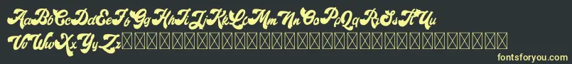 Retroholic Demo Font – Yellow Fonts on Black Background