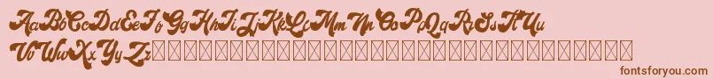 Retroholic Demo Font – Brown Fonts on Pink Background