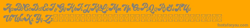 Retroholic Demo-Schriftart – Graue Schriften auf orangefarbenem Hintergrund