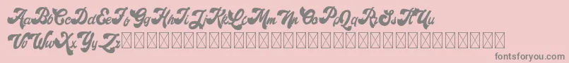 Retroholic Demo Font – Gray Fonts on Pink Background