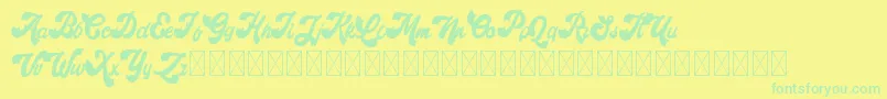 fuente Retroholic Demo – Fuentes Verdes Sobre Fondo Amarillo