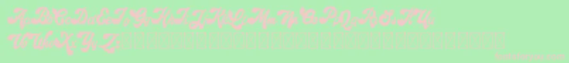 Retroholic Demo Font – Pink Fonts on Green Background