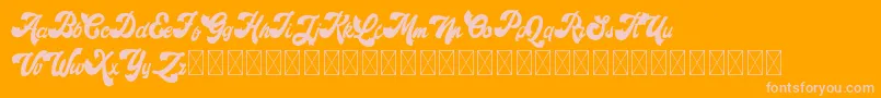 Retroholic Demo Font – Pink Fonts on Orange Background