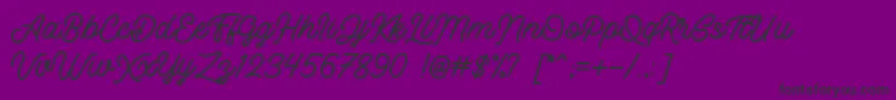 Retrology DEMO-Schriftart – Schwarze Schriften auf violettem Hintergrund