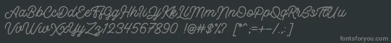 Więcej informacji o czcionce Retrology DEMO Czcionka Retrology DEMO – szare czcionki na czarnym tle