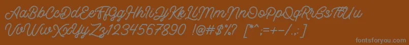 Retrology DEMO-Schriftart – Graue Schriften auf braunem Hintergrund