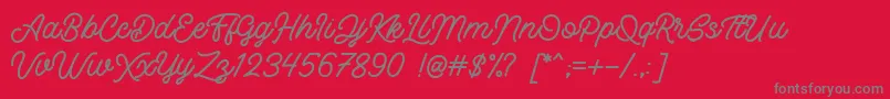 Retrology DEMO Font – Gray Fonts on Red Background