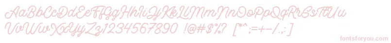 Retrology DEMO-Schriftart – Rosa Schriften auf weißem Hintergrund