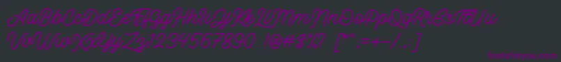 Retrology DEMO-Schriftart – Violette Schriften auf schwarzem Hintergrund