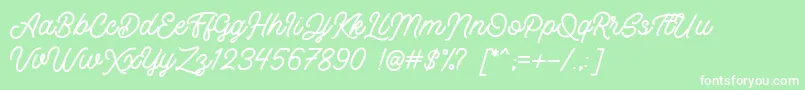 Retrology DEMO Font – White Fonts on Green Background