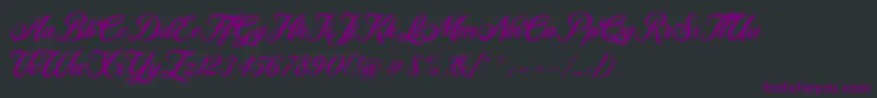 Retromark Script UNICODE Dafont Font – Purple Fonts on Black Background