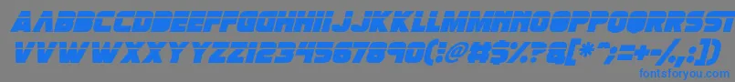 Retronoid Italic-fontti – siniset fontit harmaalla taustalla