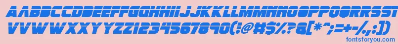Шрифт Retronoid Italic – синие шрифты на розовом фоне