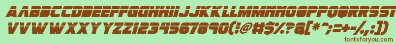 Retronoid Italic Font – Brown Fonts on Green Background