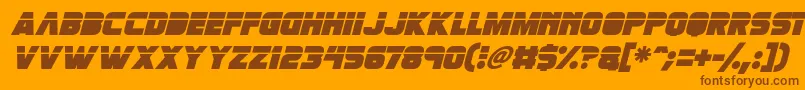 Lisätietoja Retronoid Italic-fontista Retronoid Italic-fontti – ruskeat fontit oranssilla taustalla