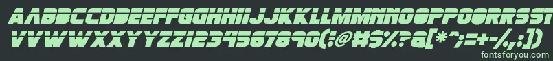 Fonte Retronoid Italic – fontes verdes em um fundo preto