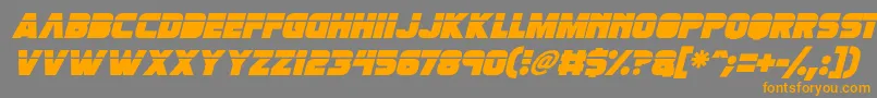 Retronoid Italic-Schriftart – Orangefarbene Schriften auf grauem Hintergrund