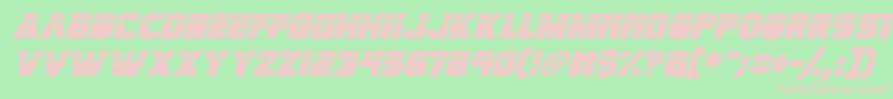 Police Retronoid Italic – polices roses sur fond vert