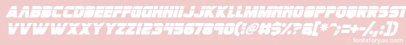 Lisätietoja Retronoid Italic-fontista Retronoid Italic-fontti – valkoiset fontit vaaleanpunaisella taustalla