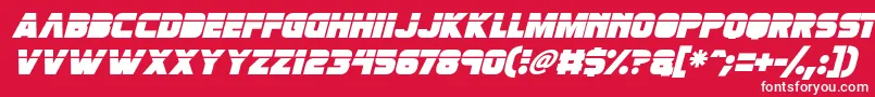 Retronoid Italic Font – White Fonts on Red Background
