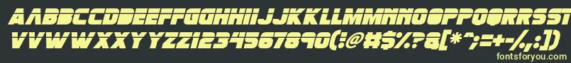 Retronoid Italic-fontti – keltaiset fontit mustalla taustalla