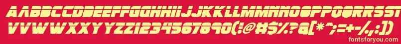 Retronoid Italic Font – Yellow Fonts on Red Background