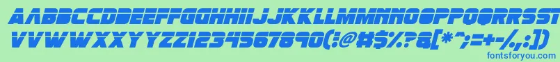 fuente Retronoid Italic – Fuentes Azules Sobre Fondo Verde