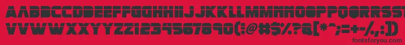 Retronoid Font – Black Fonts on Red Background