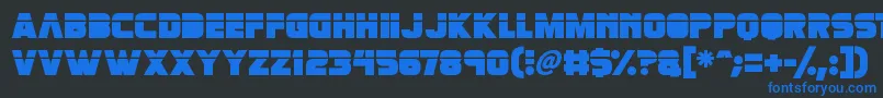 Retronoid Font – Blue Fonts on Black Background