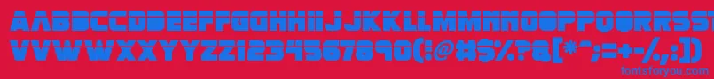 Retronoid Font – Blue Fonts on Red Background